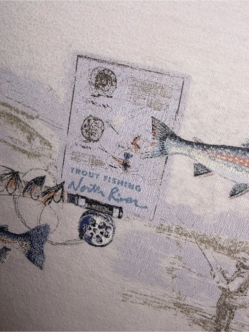 Clearwater Outfitters Fishing Shirt Mens Large Fly Fishing Trout Chest Graphic